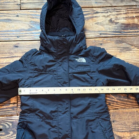 The North Face Hyvent Jacket Womens Size XS Black Hooded Skiing Inlux Insulated - Picture 10 of 12